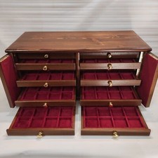 Wooden Coin Holder 14 Drawers In Velvet Completely Handmade (Ar...