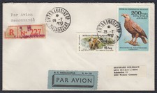 MADAGASCAR 1982, Registered Cover to Germany, Yvert 665+PA178, Mi 850+889