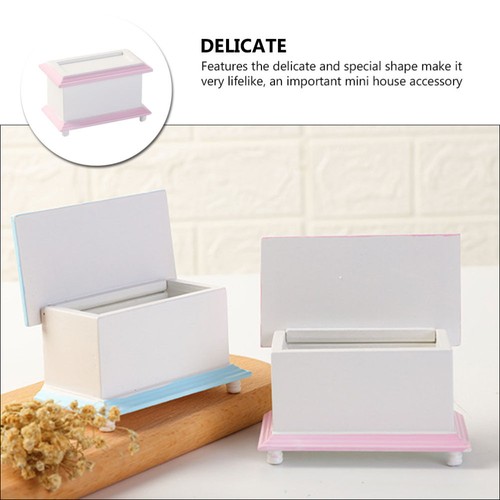 Treasure Box Model Mini Chest DIY Modeling Toy Wooden Miniature Furniture - 第 8/12 張圖片