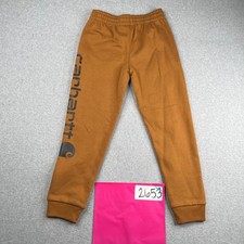 Carhartt Sweatpants Youth Medium Brown Bklack Graphic Print Pockets