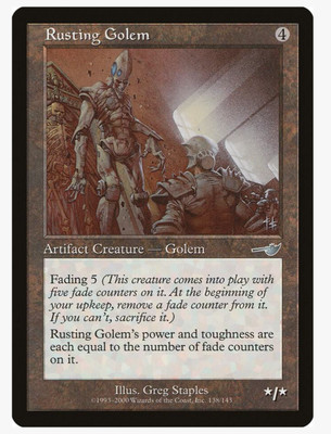 Rusting Golem - Nemesis (NMS) Vintage Magic the Gathering (x4) PLAYSET MtG