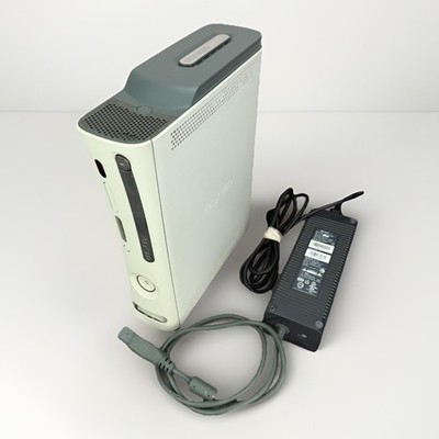 MICROSOFT XBOX 360 Console White 60GB HDD HDMI & Power Cord READ- DISC DRIVE BAD