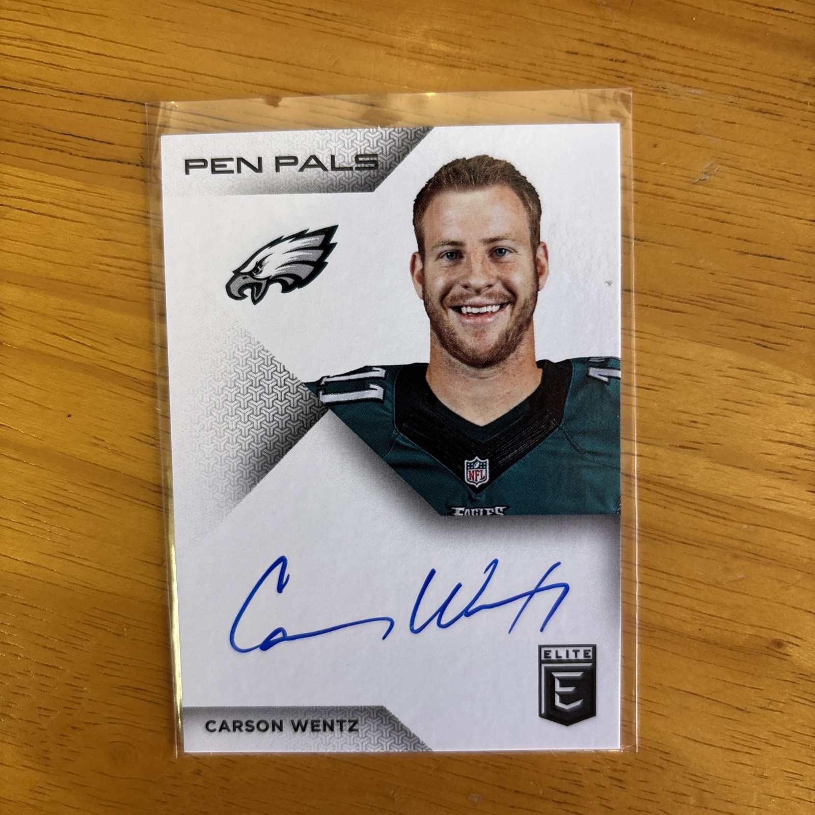 2016 Donruss Elite Pen Pals Carson Wentz #PP-CW Rookie Auto RC Eagles Vikings
