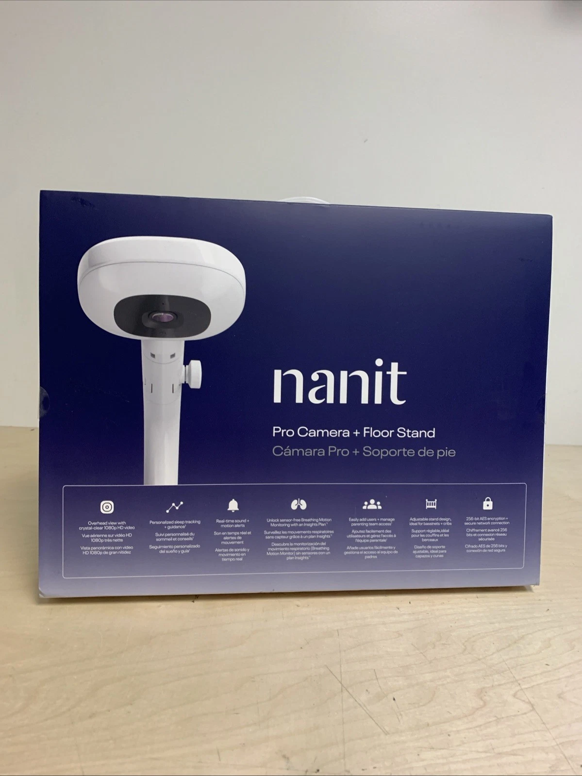 N303NW Nanit Pro Smart 1080p Wi-Fi Video Baby Monitor & Floor Stand #NS1955