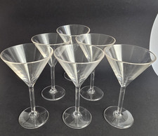 Set of 6 Acrylic Martini Glasses – 150ml – 17cm – Unused –  Barware / Outdoor