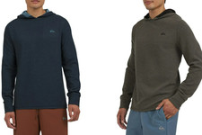 Quiksilver Mens Textured Pullover Sweater Hoodie Gray, Navy NWT Sz: S, M, L