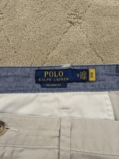 Polo Ralph Lauren Mens Relaxed Fit Chino Shorts Tan Khaki Size 38 Cotton Twill