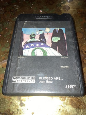 #ad #ad Joan Baez: Blessed Are ... 8 Track Cassette Tape Black Cart Cartoon Drawn Label $11.77