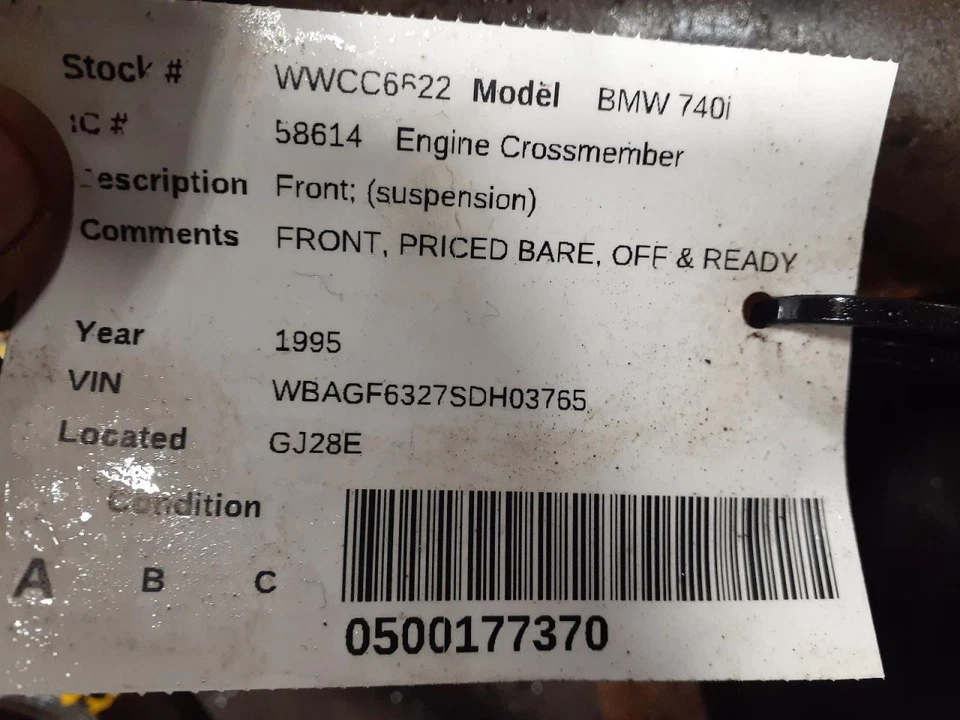 Crossmember/K-Frame Front Suspension Fits 95-01 BMW 740i 579579 Foto 3 de 3