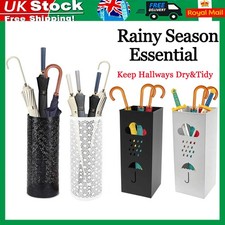 Metal Round Umbrella Stand Rack, Free Standing Umbrella Holder Bin Canes Holder