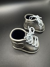 Stephan Baby Heavy Pewter First Tooth and First Curl Keepsake Shoes Beautiful