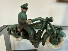 Vintage Cast Iron Toy Motorcycle
