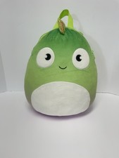 Squishmallow Denton Chameleon Soft Sparkle Scales Plush backpack Green Purple
