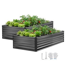 VEVOR 2Pcs Galvanized Raised Garden Bed 6.67x...