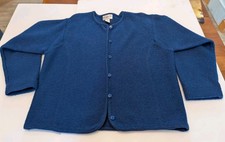 Beautiful Pendelton Wool Cardigan, Stunning Blue Color w/ No Flaws. Classic.