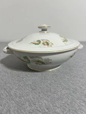 Thomas Germany Porcelain Covered Vegetable Bowl Tureen Serving Floral Gold Trim