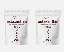 2 Pack  Astaxanthin 12mg, 120 Softgels, 4 Month Supply-NEW FREE SHIPPING
