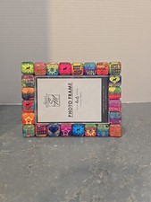 Handmade Glass  Wood Picture Photo Frame 4x6 BEST DOG IN THE WORLD Art OOAK
