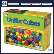 Set of 1000 Unifix Cubes for Counting, Math Learning, and Educational Play