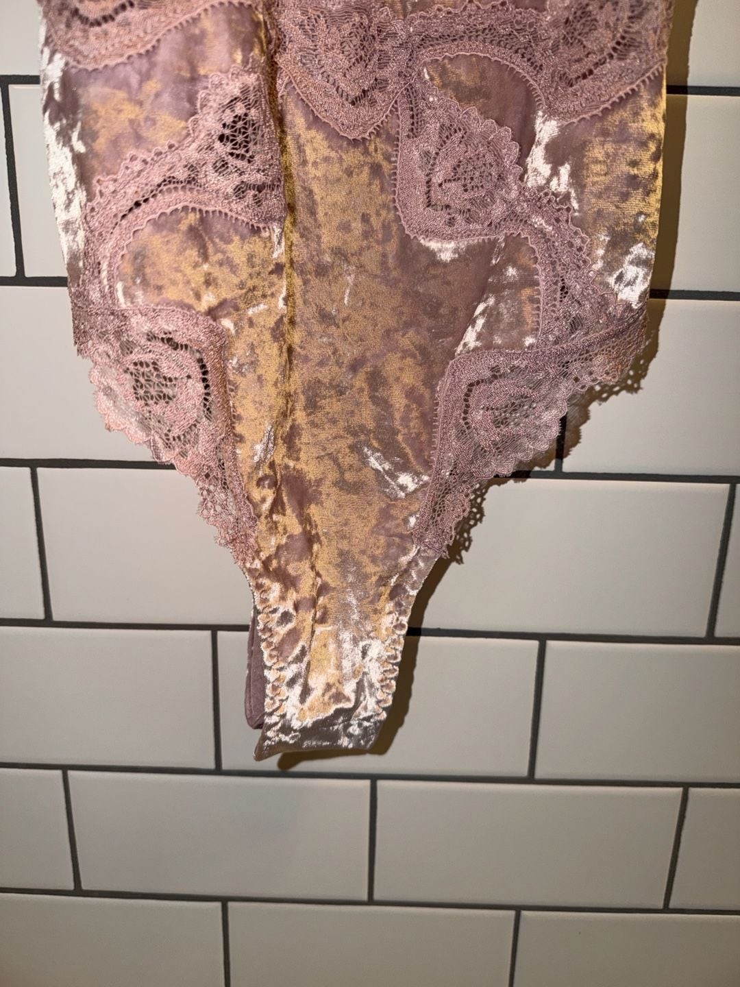 Victoria’s Secret crushed velvet and lace bodysuit Size XS, photo 4