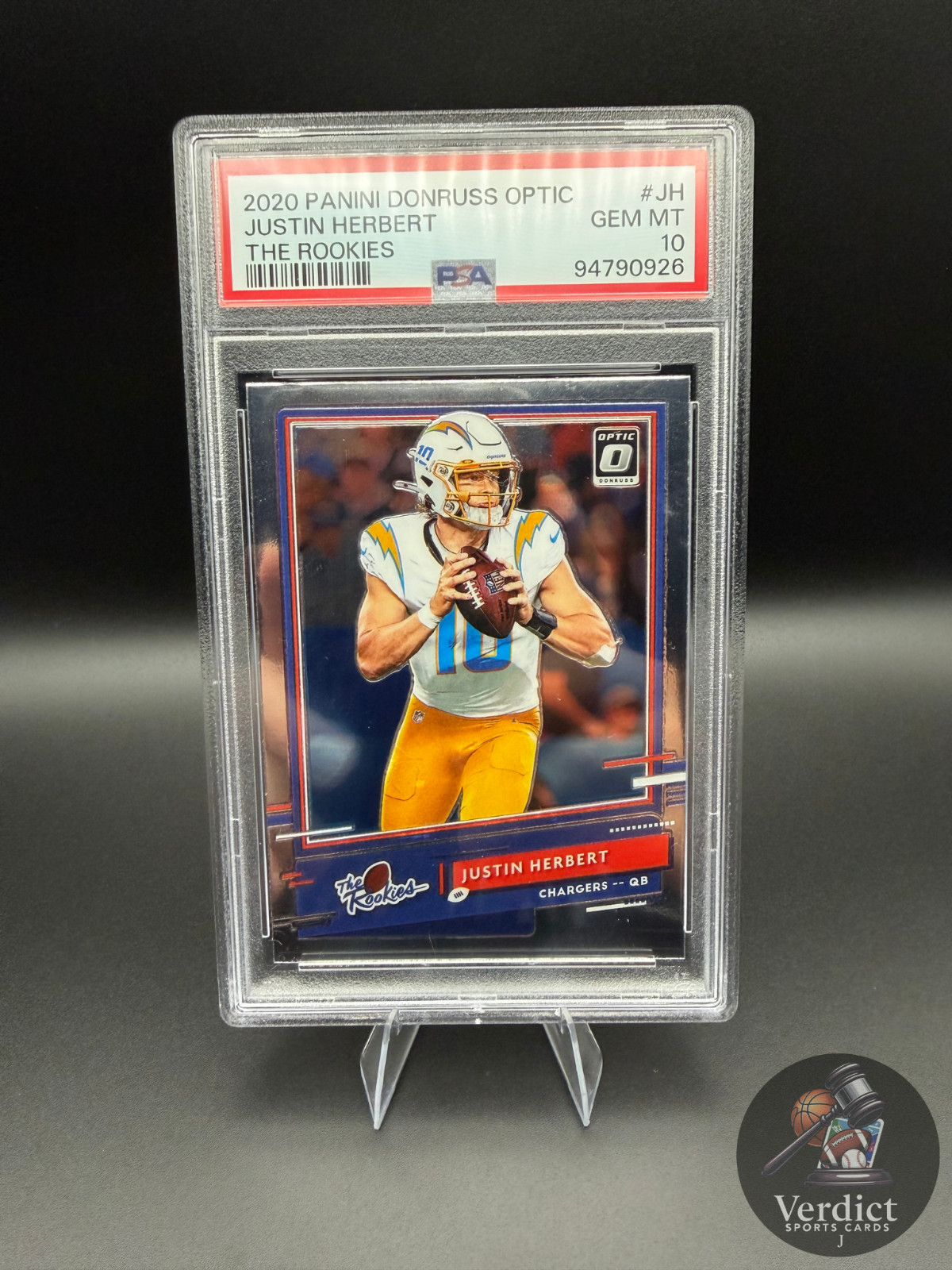 Justin Herbert  2020 Panini Donruss Optic #JH RC The Rookies PSA 10 GEM MINT