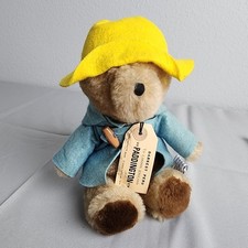 Vintage Paddington Bear Plush Eden Toys 1975 Blue Coat Yellow Hat w Tags