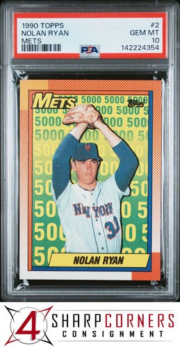 1990 TOPPS #2 NOLAN RYAN METS HOF PSA 10