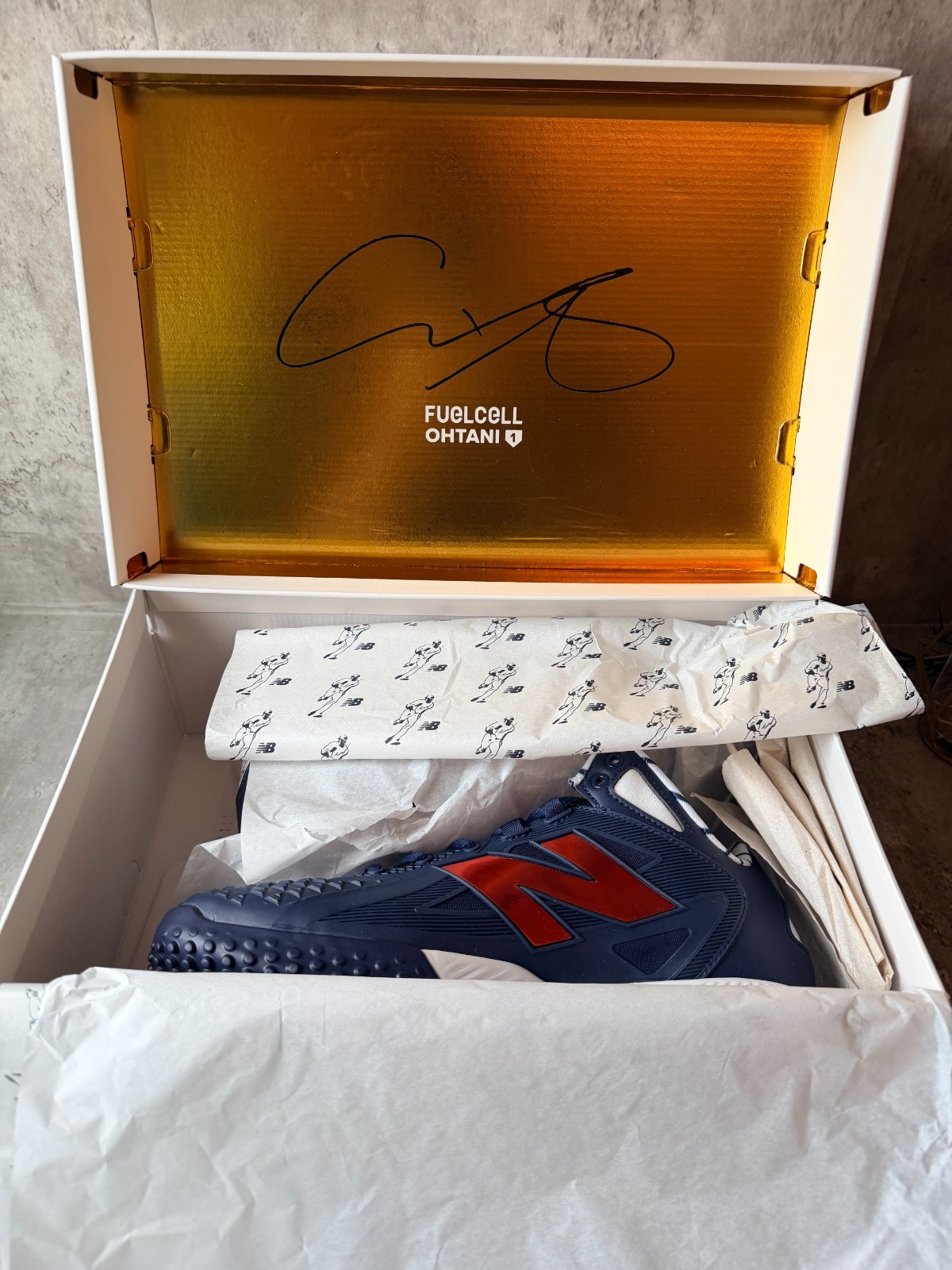 New Balance FuelCell Ohtani v1 Team Navy White Width 2E MSHO1LC Men's Size Rare image 5