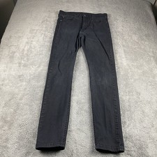 Levis 510 Skinny Jeans Mens 31x32 Black Mid Rise Denim