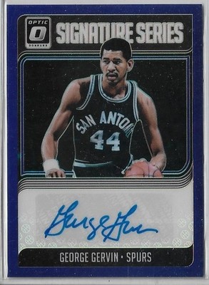 2018-19 Panini Donruss Optic Signature Series GEORGE GERVIN Certified Autograph