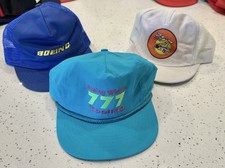 Vintage Boeing Hat Lot 757 777 Hat Cap Snapback Airplane Aviation Wichita USA