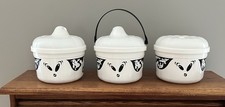 Vintage 1993 McDonald’s Halloween Bucket Pail -Lot Of 3 - Black And White Ghosts