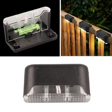 Topyond 4 Pcs Outdoor Lights for Patio Solar Step Light White Lighting Waterp...