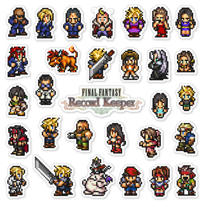 Final Fantasy VII 7 Stickers Final Fantasy Record Keeper 30 Sticker Pack