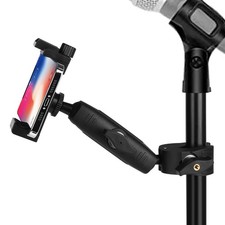 Music Boom Microphone Mic Stand Phone Holder Mount with Long Arm and Super Cl...