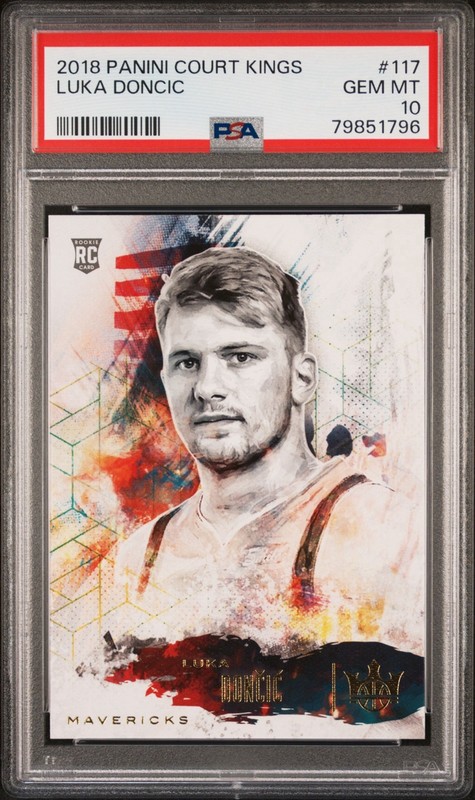 2018-19 Panini Court Kings Luka Doncic Rookie Card PSA 10