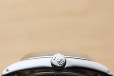 ROLEX DATEJUST 1601 18K GOLD STEEL ICE BLUE DIAL WATCH w/ ROLEX FOLDED BRACELET 9