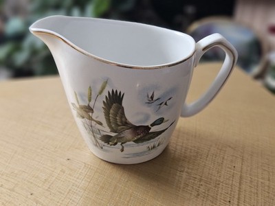  Alfred Meakin Fenland Kanne Milchkännchen Glo weiß Eisenstein Ente im Flug Windmühle