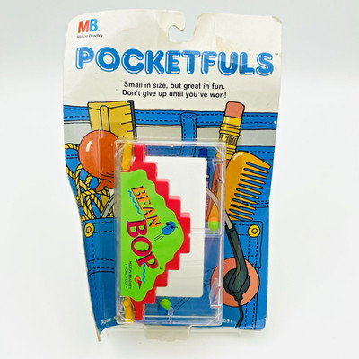 1990 Milton Bradley Pocketfuls - Bean Bop Factory Sealed - Vintage Handheld Game