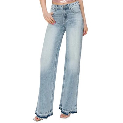 ''Roxanne'' High Rise Wide Leg Stretch Jeans