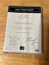 Stampin' Up! HEAL YOUR HEART Rubber/Cling Stamp Set - Brand New