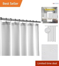 RV Shower Curtain Waffle Weave 47x64 Inches Water Repellent Washable Polyester