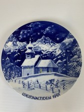 Vintage Weihnachten 1991 Porcelain Plate - Bavaria Germany - Limited 7.5 In Dia