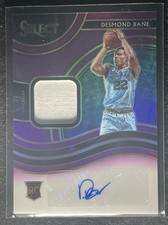 2020-21 Panini Select Rookie Jersey Purple Prizm 41/99 Desmond Bane Auto RC