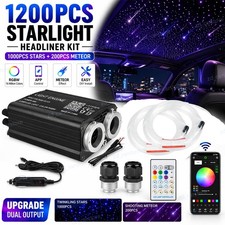 1200pcs Car Headliner Star Light Kit Roof Twinkle Meteor Ceiling Light Fibers Us