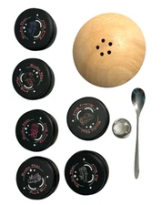 Cocktail Smoker Kit Accessories w/ 6 Wood Chip Flavors & Faux Leather Case