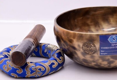 8'' Tune Full Moon Singing Bowl, Chakra Healing Bowl, Tibetan Handmade Moon Bowl