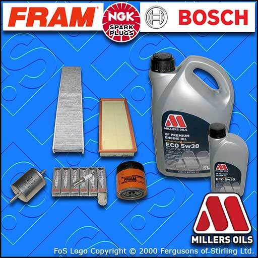 SERVICE KIT FORD MONDEO MK3 3.0 V6 OIL AIR FUEL CABIN FILTERS PLUGS +OIL (03-07)