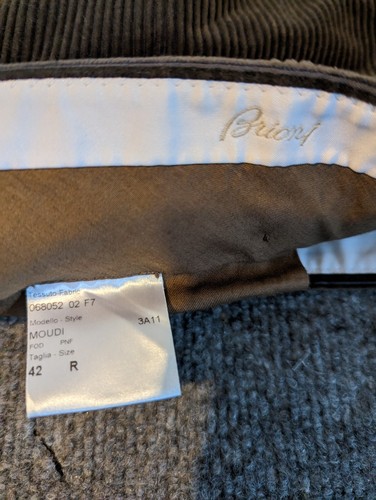 Brioni Hose Herren 42R Braun Cord Moudi 100% Baumwolle Made in Italy 42 X 28,5 - Bild 2 von 10