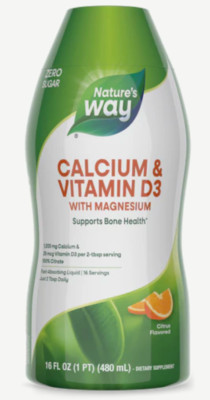 Nature's Way Calcium & Vitamin D3 Liquid Citrus 16 fl oz x 4 PACK****